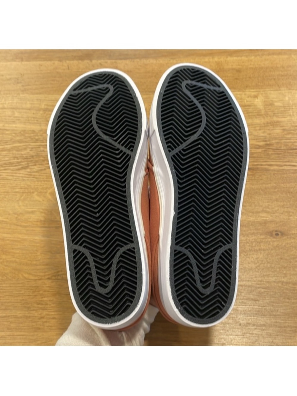 Nike Women's Rust/White Canvas Skate Sneakers - Picture 5 of 5